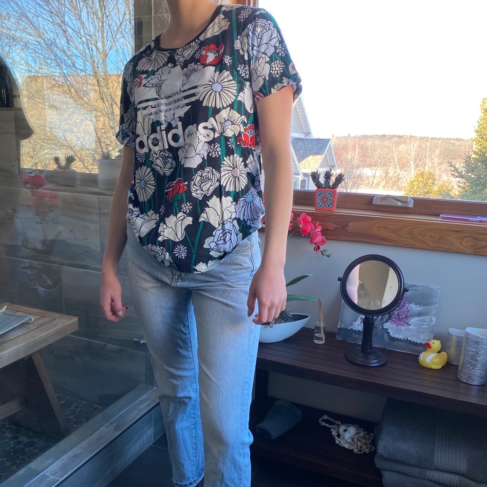 Retro Adidas Pastel Flowery Shirt